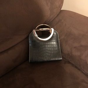Ladies small black croco purse NWT